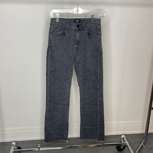 7 For All Mankind Leopard Straight Leg Jean